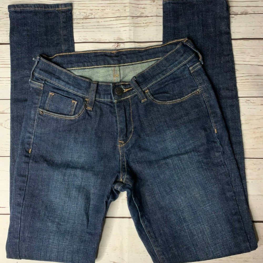 Old Navy Womens Blue Denim Straight Leg Jeans Sz 0